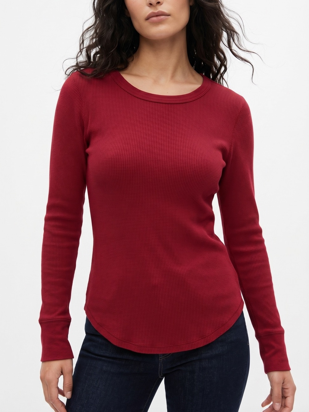 GAP | Waffle Long Sleeve Tee Sz M